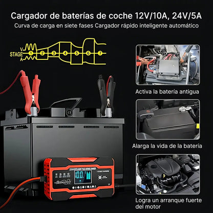 CARGADOR REPARADOR DE BATERIAS PARA AUTO