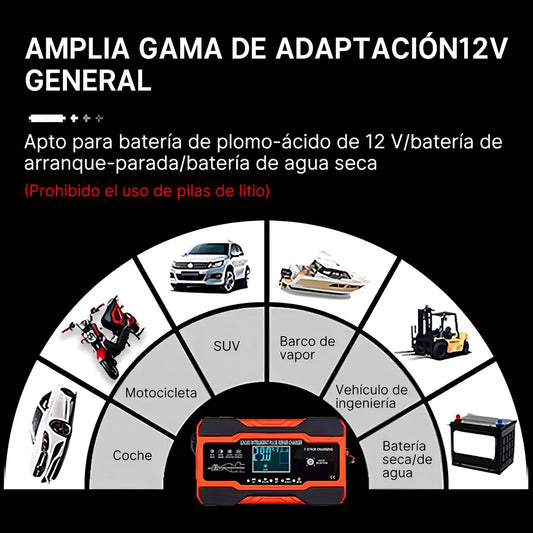 CARGADOR REPARADOR DE BATERIAS PARA AUTO